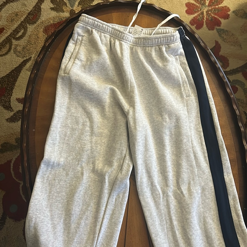 John Galt grey and blue striped sweatpants! New with tags!
